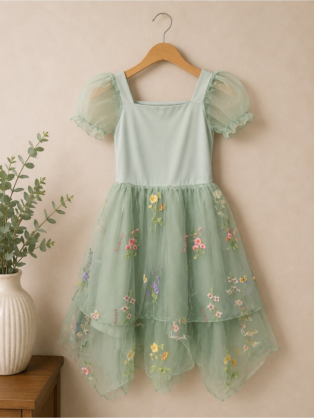 Arshiner Girls Size 8 Embroidered Tulle Fairy Princess Dress